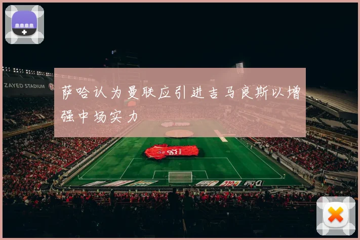 萨哈认为曼联应引进吉马良斯以增强中场实力